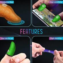 Finger Sleeves 6-Pcs,Ultra-Thin Carbon Fiber,Anti-Sweat & Anti-Slip,Universal For All Phones & Tablets - 霓虹核 - 查看 7
