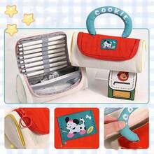 Cute Puppy Pencil Case, High-Quality Large Capacity Stationery Pouch, Back To School Gift For Elementary Students - Multicolor - View 3