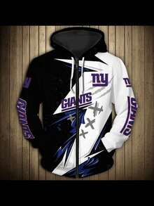 Casual And Stylish Zip-Up Sportswear,New-York-Giant-S Team 3D Digital Printing Zip-Up Hoodie - style - 查看 1