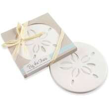 By The Shore Sand Dollar Coaster Coastal Decor Beach Wedding Favors Bridal Shower Gifts Nautical Party Favors Beach Themed Decor One Coaster - -白色的- - 查看 1