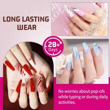2Pcs 30g Semi Solid Nail Glue For Press On Nails Tips Super Strong Gel Nail Glue No UV Lamp Need Quick Drying Gel Long Lasting For Fake Acrylic Nails - 2pcs - 查看 5