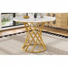 Dining Tables - Golden + White - View 5