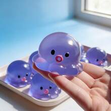 1pc Handmade Purple Octopus Taba Squishy Toy, Cute Big-Eyed Cartoon Slow Rebound Soft Squishies, Ideal For Kids Playtime, Party Activities, Children's Day, Halloween, Christmas & Birthday Goodie Bag Fillers - Bạch tuộc tím Kawaii - Xem 3