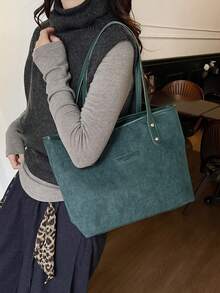 Large-Capacity Versatile Shoulder Bag. 2026 New Model. Retro And Versatile Style Bag. Elegant Women's Bag. - Green - View 6