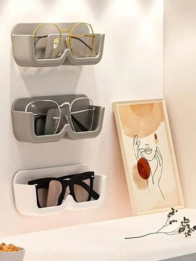 Dayanıklı Plastik Duvara Monte Gözlük Saklama Rafı, Basit Kanca Stili Gözlük ve Şık Gözlük Saklama Rafı, Yerden Tasarruf Sağlayan Sergileme Rafı, Şık Ev Dekorasyonu Saklama Çözümü, Erkekler ve Kadınlar İçin Noel ve Yılbaşı Hediyesi, Modern Minimalist Stil