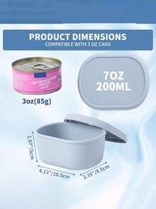 3oz Cat Food Storage Container, Made Of Silicone Material With Airtight Lid, Reusable, 200ml/7oz Capacity, Keeps Food Fresh - Multicolor - View 4