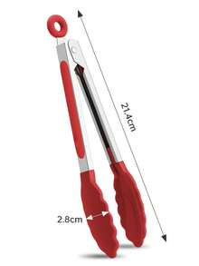7-Inch Small Heat-Resistant Nylon Head Stainless Steel Kitchen Tongs With Silicone Non-Slip Handle, Strong Grip For Cooking, Grilling, Salad And Other Kitchen Essentials, Baking Tools, Household Decor, Coffee Bar Necessity - Multicolor - View 12