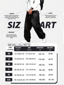 Men's Casual Loose Fit Jeans - Black - View 6