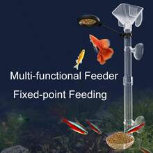 Acrylic Aquarium Fish Feeder Transparent Tube Telescopic Multifunctional Fish Tank Food Dispenser With Feeding Ring - Aquarium Accessories Mounting - View 4