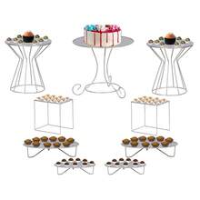 Party Tray Kit, 9 Pieces, Gold Cake Stand, Luxury Vase - Silver - View 9