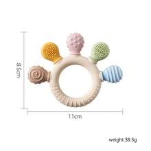 Juguetes de dentición para bebés, juguetes de masticación suaves de silicona lavables con diseños de animales con textura, estimulación sensorial, regalo para recién nacidos - Multicolor - Ver 3