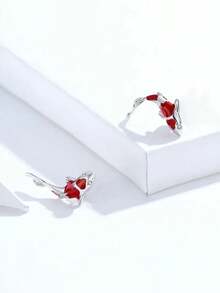 1 Pair Elegant Cubic Zirconia Stud Earrings For Women For Party Engagement Anniversary Jewelry Valentine's Day Gift - 1# - View 5