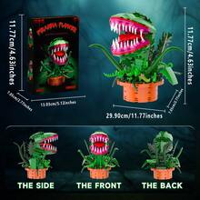 Audrey 2 Cannibal Flower Building Block Set, Little Shop Of Horrors Piranha Plant With Openable Mouth Toy Collection, Gift Birthday, Christmas, Holiday, For TV Fans, (342 PCS) - Màu xanh lá cây đậm - Xem 5
