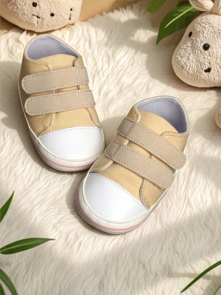 1 đôi giày thể thao vải bố cho trẻ nhỏ, đế mềm chống trượt, nhẹ, thoáng khí, mũi tròn, kiểu dáng thấp cổ, phù hợp cho bé từ 0-1 tuổi, mùa xuân/thu. - Màu be - Xem 9