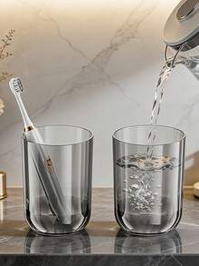 大容量带盖防尘牙刷旅行盒，便携式牙膏收纳杯，男女通用，适合户外露营、返校、旅行、度假必备牙刷架 - 彩色 - 查看 6