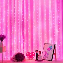 1 Stück LED Vorhanglichter mit Fernbedienung, bezaubernde Lichterketten für Hochzeitsdekoration - USB betrieben, 8 Beleuchtungsmodi, für Zuhause Schlafzimmer Fenster Wand, geeignet für Einzelparty, Hochzeit, Geburtstag, Party, Valentinstag Dekoration, Saisonale Dekoration, Feiertags Beleuchtung - USB-Vorhanglicht - Übersicht 20