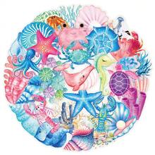 50 piezas de pegatinas transparentes de coral y conchas marinas - Calcomanías decorativas impermeables DIY para diarios, fundas de teléfono y portátiles - 50 piezas - Ver 4