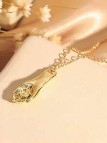 New Arrival High-End Women Copper Elegant Pendant Necklace, Suitable For Daily Wear - A - View 4