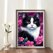 1 Set Kit de Pintura de Diamantes 5D DIY Hecho a Mano, Adecuado para Decoración de Hogar, Dormitorio, Entrada, Estudio, Baño, Arte de Pared en Lienzo, Regalo de Vacaciones - Multicolor - Ver 6