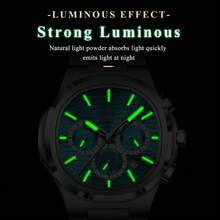 POEDAGAR's New Three Eye Six Pin Stainless Steel Quartz Watch Showcases Your Personal Charm - Blue - View 7