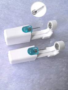 Female Painless Pierce Ears Artifact, 4mm White Diamond Earrings Can Be Pierced At Home - White - View 3