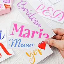 1/2/3/4/5/6/8/10 Customized Name Label Stickers - Personalized Self-Adhesive Stickers, Suitable For DIY Gifts, Wedding Decorations, Cups, Gift Boxes, Tiles And Glass, Cute Customized Adhesive Stickers - Multicolor - View 6