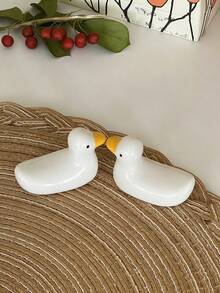 Ceramic Chopstick Holders Collection, Cute Creative Hand-Painted Knife & Fork Holders, Seal-Shaped Ceramic Chopstick Rests, Dumpling, Duckling, Chestnut Spoon & Chopstick Holders, Home Dining Table Chopstick Stands, Chopstick Pillows, Chopstick Rests - Multicolor - View 3