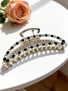 1 件装奢华双色水钻发爪几何亮片发夹，适合女性约会 - 彩色 - 查看 6