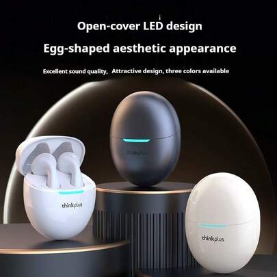  2025 Original Lenovo LP48 TWS Earphone Wireless Bluetooth 5.4 Headset Half In Ear Noise Reduction Free EarBuds For Huawei IPhone