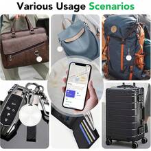 Dual System Smart Tracker Tag | Key Finder & Luggage Tracker For IOS/Android | Replaceable Battery, 1/2/4 Packs | Compatible With Apple Find My & Find Hub For Pets, Backpacks, Suitcases[Black/White] - ET-multicolor - View 5