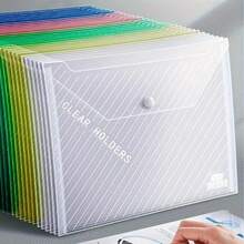Plastic Envelopes File Folders, Clear Folder For Document US Letter A4 Size Poly Envelopes With Label Pockets For School Home Work Office 10PCS - 10 - 查看 7