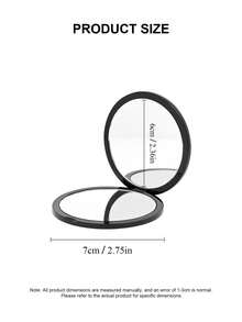 Tom Ford مرآة مكياج، وجهان، غطاء أبيض، مرآة مدمجة، مرآة للسفر، مرآة تجميل - فضي-أبيض - مشاهدة 7