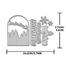 Creative Christmas Backdrop Dies, DIY Scrapbooking Album And Embossing Stencil, Greeting Card Making Tool, Card Paper Cutting Crafts ,Gift Card Making Template Die Cuts. - Silver - View 5