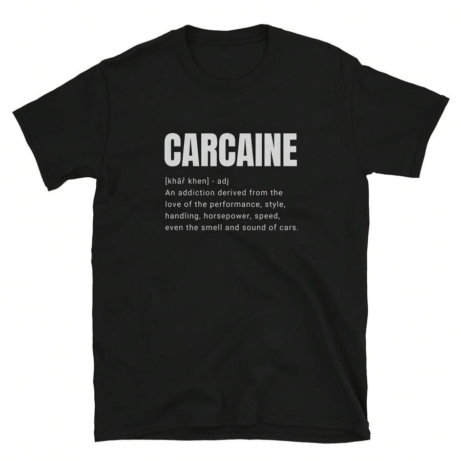 Camiseta de coche - Definición de Carcaine - Carguy - Amante de los coches - Regalo divertido de camiseta - Negro 4 - Ver 1