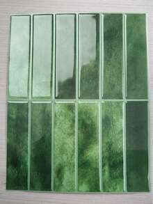 1/10/30pcs Green Self-Adhesive Wall Tiles, Heat-Resistant Peel And Stick Backsplash For Kitchen, Waterproof Bathroom Wall Tile Stickers - Green - View 9