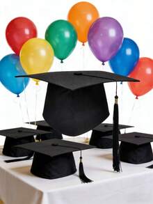 4pcs-Graduation Cap Set, Graduated And Graduation Cap With 2026 Tassel, Graduation Unisex Cap, Adjustable Tassel Graduation Cap, Bachelor Degree Hat, Suitable For Adults, High School And Master Students Graduation, Prom Party Decor - Multicolor - View 5