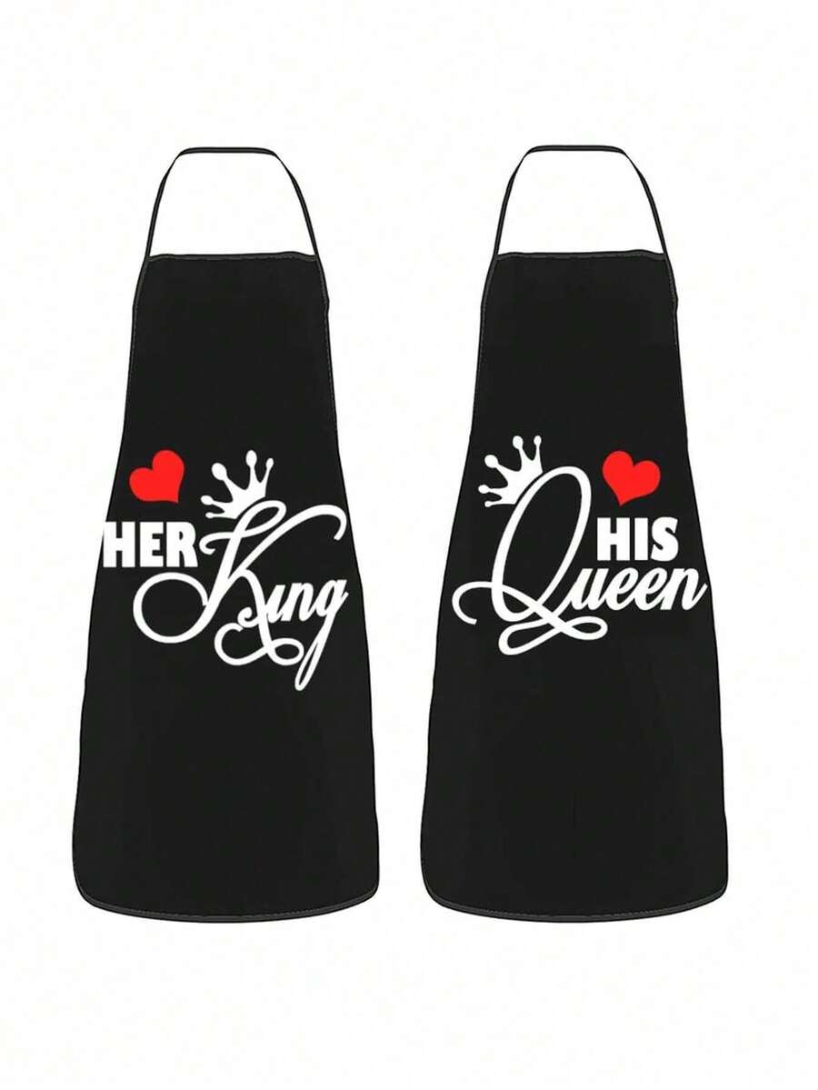 1pc, 80*60cm/31.5*23.6in Minimalist Style Letter Phrase Print Thick Waterproof Apron, Fashionable Household Chores Kitchen Home Outfit, Kitchen Supplies, Restaurant, Kitchen Tools, Chef Apron