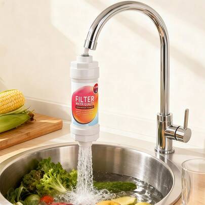 Filtro universal para grifo, purificador de agua para reducir impurezas y sarro, núcleo desmontable y lavable, extensión anti-salpicaduras