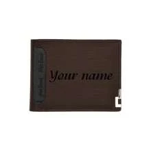 1pc Custom Men's Leather Wallet | Engraved Initials Laser Engraving | Ideal Gift For Dad, Son Birthday, Anniversary | Dark Brown Elegant Men's Wallet | Mini Wallet, Multi-Function, Large Capacity, Lightweight, Practical, Foldable | Business Casual, Minimalist Style | Back-To-School Gift | Mother's Day Gift | Teacher's Day Gift - 彩色 - 查看 11
