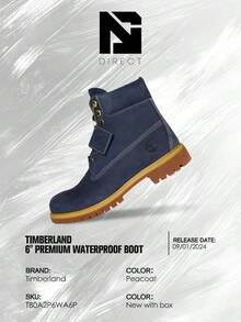 Timberland 6" Premium Waterproof Boot Peacoat– Men's Lifestyle Sneakers – Shoes For Man -Vintage- Spring & Summer-Classic Color, Warm & Durable, Outdoor To Everyday Casual Wear - Mother's Day Gifts-Father's Day Gift –TB0A2P6WA6P - 呢子大衣 - 查看 6