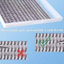 Manga Lash Clusters 140Pcs Fairy Eyelash Clusters 10-14mm C Curl Natural Wispy Lash Extensions DIY Individual False Eyelashes With Soft Thin Clear Lash Band - màu đen - Xem 6