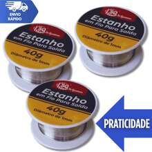 Estanho Para Solda 1mm 40g O Melhor Rolo Carretel Em Fio - KIT 02 UNIDADES - Visão 4