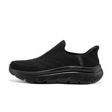 Skechers New Men's Sports Casual Slip-On Walking Shoes - Black - View 5