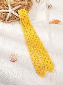 1pc Knitted Floral Headband/Hair Scarf - Multicolor - View 8