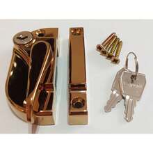 BOX OF 10 Sliding Sash Window Fitch Lock Brass Keyed Lockable Screws UPVC Timber - 1PC - View 1