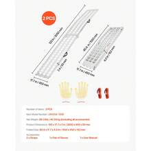 Rampe per rimorchio e portellone - Alluminio, Tragkraft: 907 kg (2000 lbs), Maße: 305 x 45 cm (120 x 17,7 Zoll) - Visualizzare 7