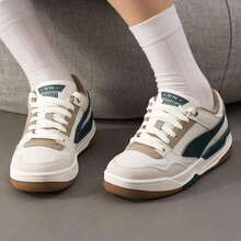 Puma Rebound Retro SD Sneakers, Low-Top Breathable Casual Shoes For Men And Women, 400214-09 - Warm White-light Green-gum - View 1