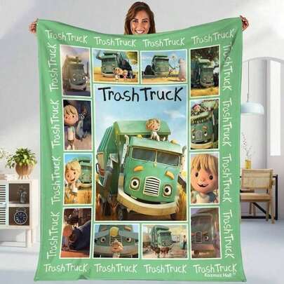 Trash Truck  Blanket Trash Truck Blanket Trash Truck Birthday Gifts Trash Truck Gift Blanket-280gsm