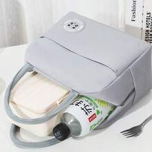 Hand Bag.Clutch Purse For Women.Lunch Bags For Woman.  New Fashionable Large Capacity Lunch Tote Bag, Leak Proof And Stain Resistant Portable Dining Cart, Classic Insulated Bag, Hand-Held Tote Bag, Mommy Bag, Commuting Tote Bag, Daily Fitness Lunch Bag, Picnic Bag, Waterproof And Insulated Crossbody Bag, School Supplies Bag - 藏蓝色 - 查看 5