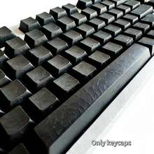 130+ 个高度统一的键帽（仅键帽），侧印背光线纹键帽，兼容 104/98/87/75/68/64/61 键键盘 - 黑色 - 查看 2